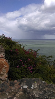 Just a View of Some Passing Rain Along the Cliffs
